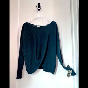 Dark teal green sweater